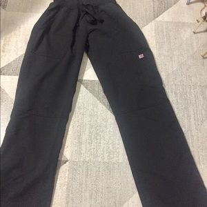 Black scrub pants w/ drawstring